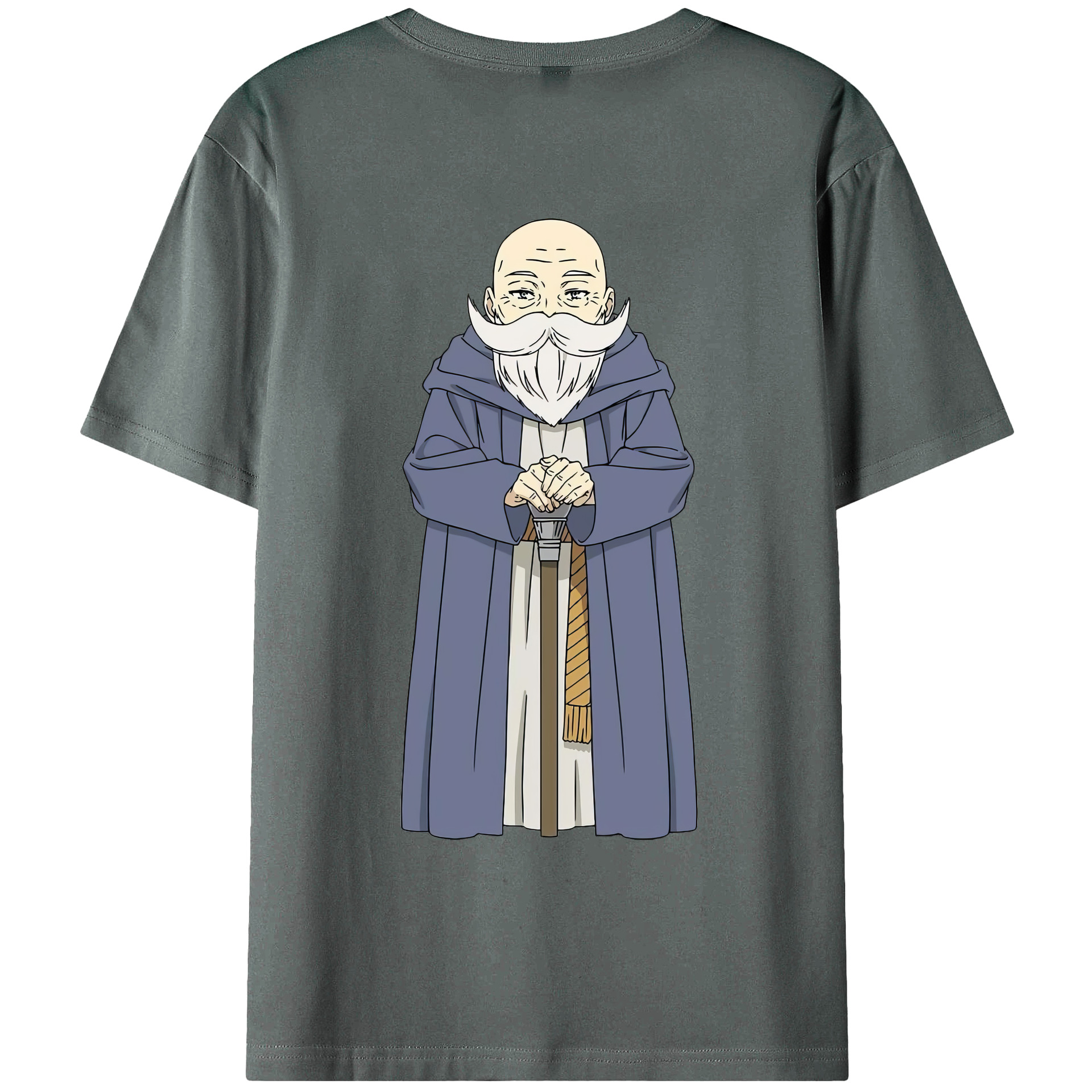 （画像用） 葬送のフリーレン Frieren 綿100％ メンズ半袖Tシャツ（バックプリント） 通気性